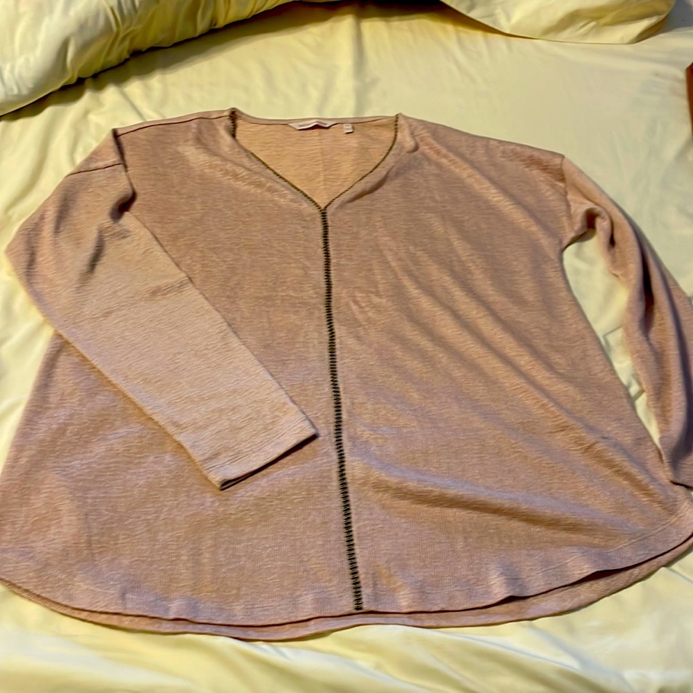 Soft surroundings XL beautiful pink/tan champagne sweater